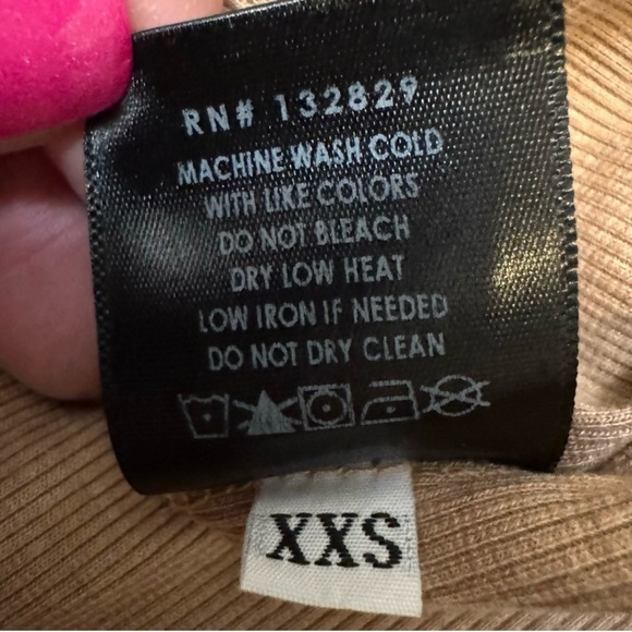 Michael Costello x REVOLVE Asym Ribbed Mini Dress Nude XXS - Picture 9 of 9